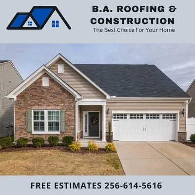 B.A. Roofing & Construction Logo