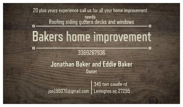 Baker home improvements Logo