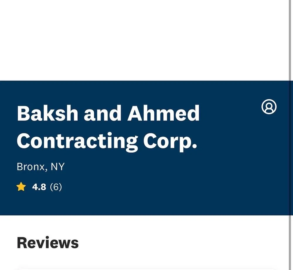 Slide of Baksh and Ahmed Contracting Corp