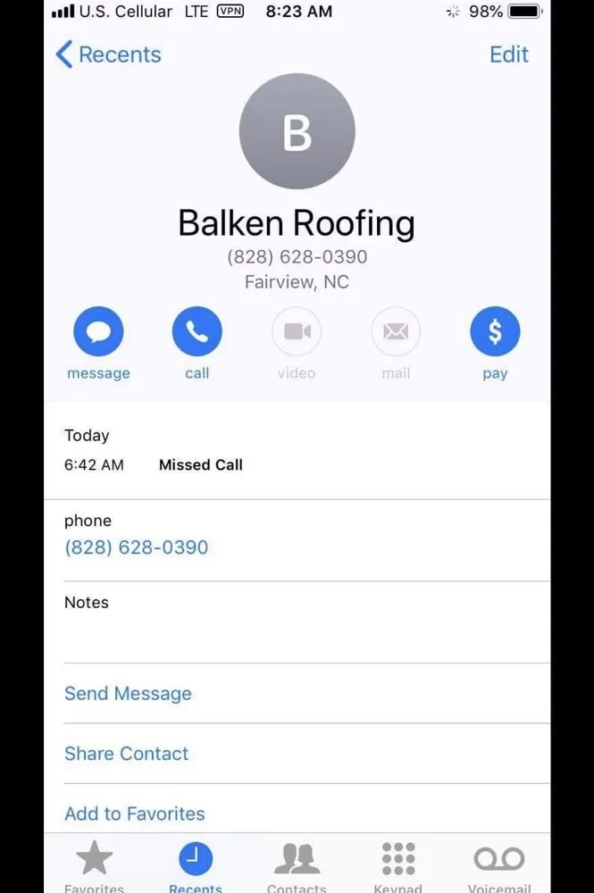 Slide of Balken Roofing