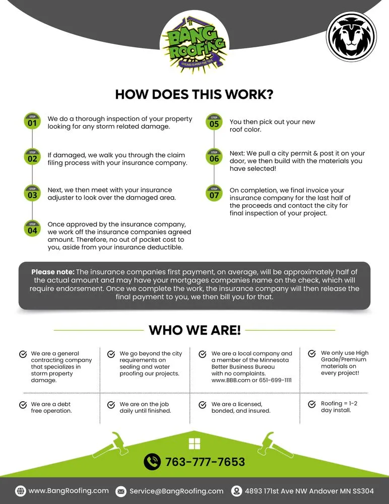 Slide of Bang Roofing