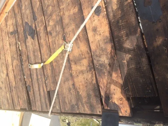 Slide of Bardi's Construction Up On The Roof