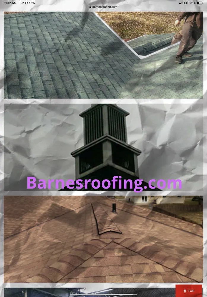 Slide of Barnes Roofing