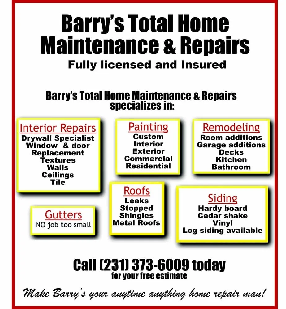 Slide of Barry's Total Home Maintenance & Repairs