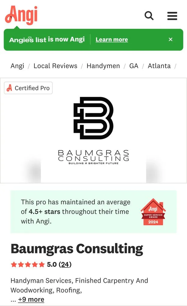 Slide of Baumgras Consulting