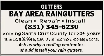 Slide of Bay Area Raingutters