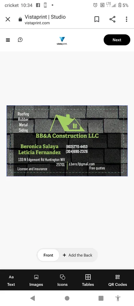 Slide of BB&A Construction