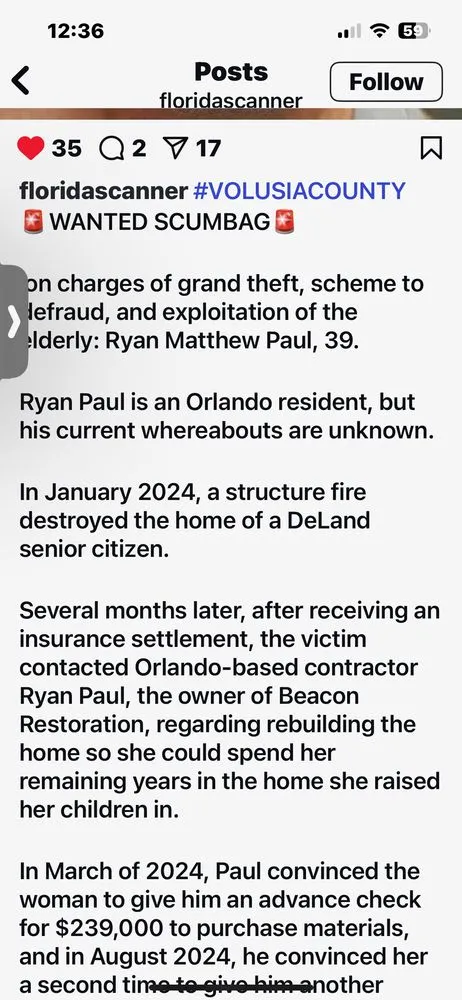 Slide of Beacon Restoration