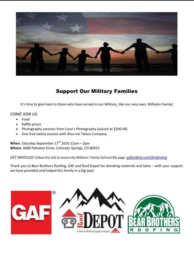 Slide of Bear Brothers Roofing