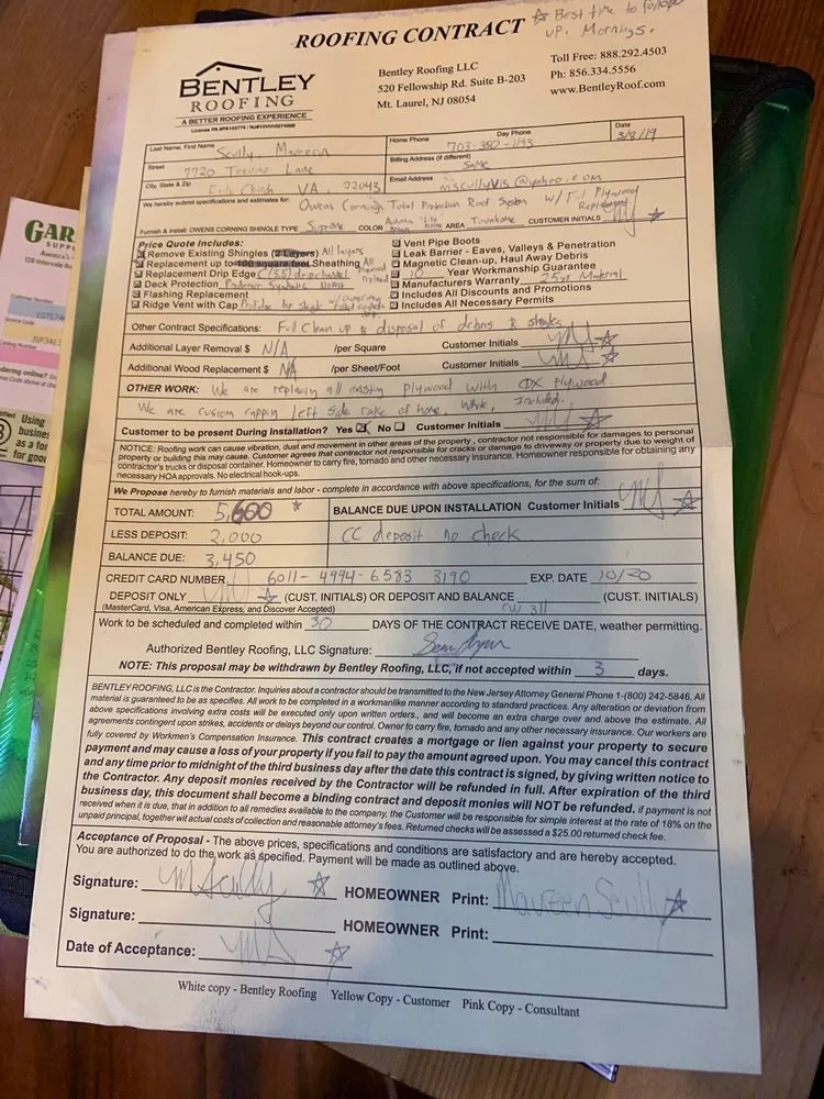 Slide of Bentley Roofing