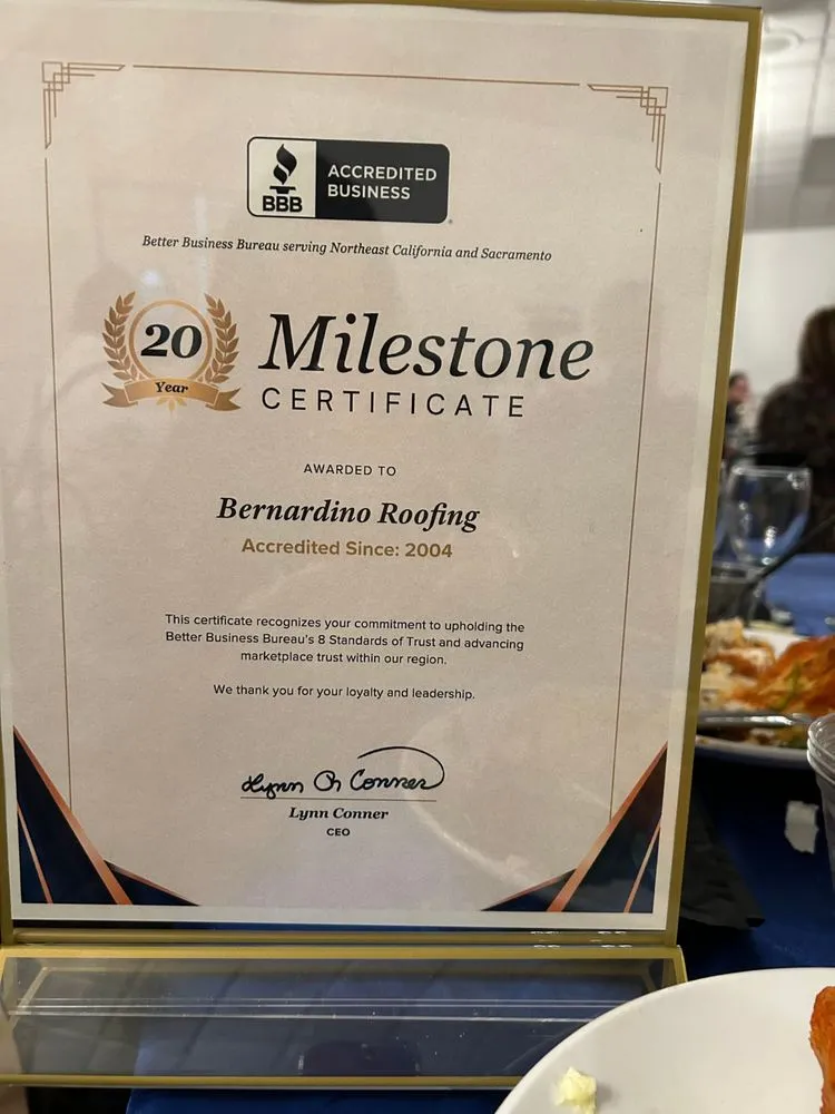 Slide of Bernardino Roofing