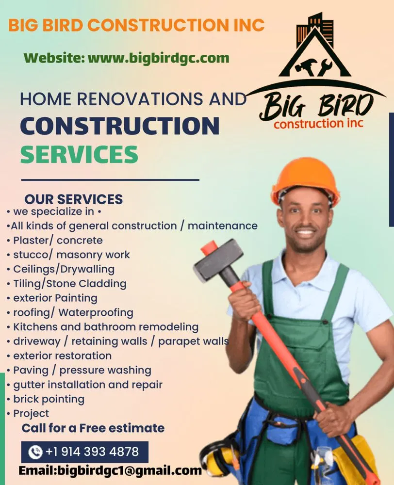 Slide of Big Bird Construction