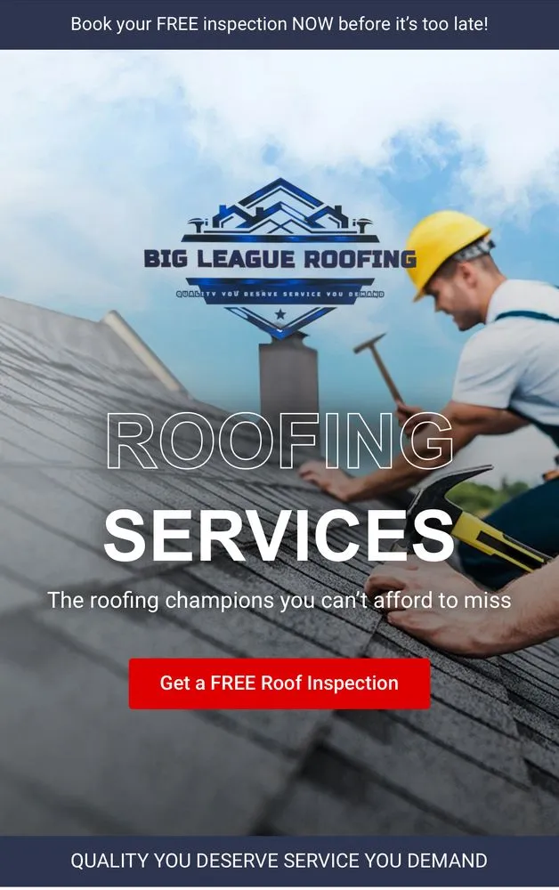 Slide of Big League Roofing