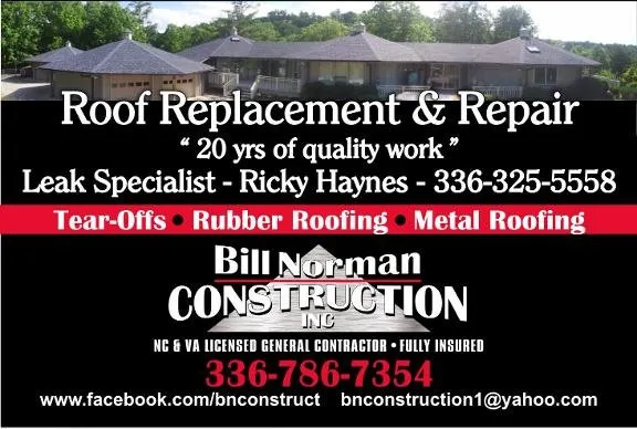 Slide of Bill Norman Construction