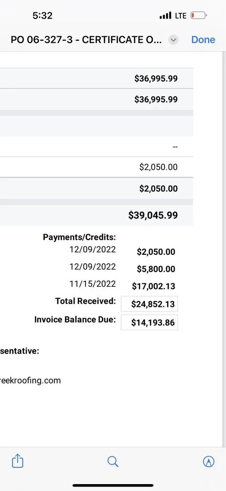 Slide of Birdcreek Roofing