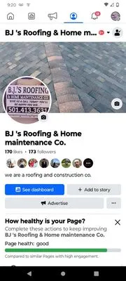 Bj's Roofing Logo