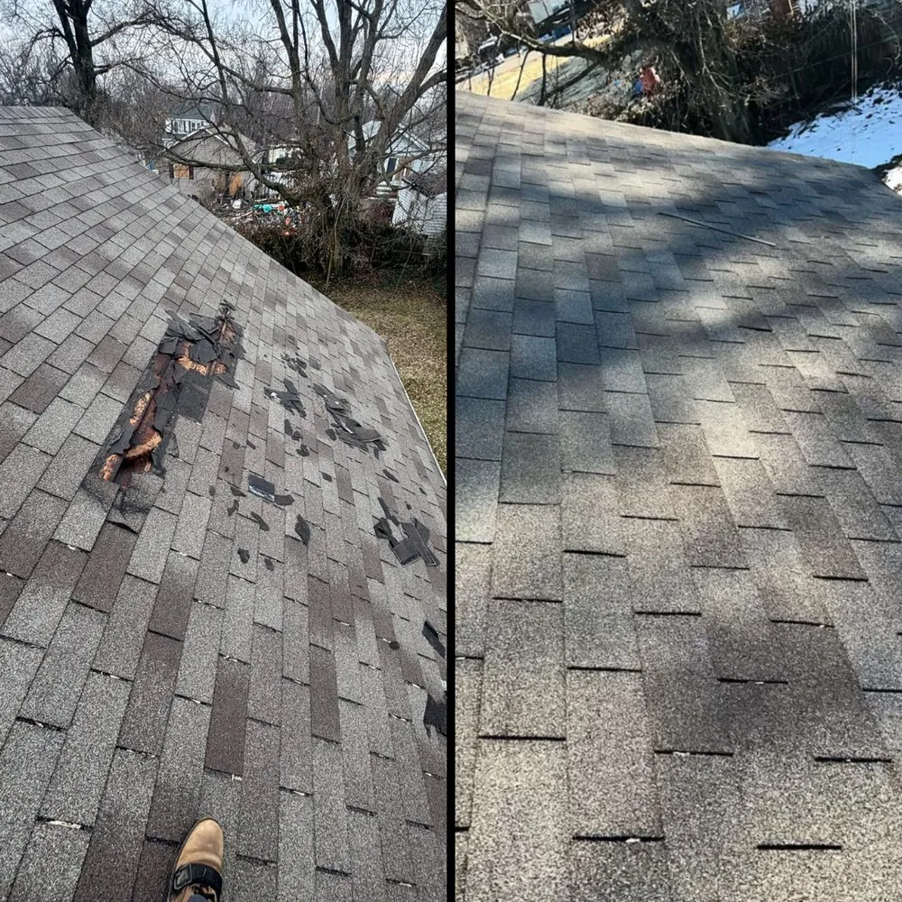 Professional flat roof repair for residential properties in St Louis, MO by Black Dog Roofing