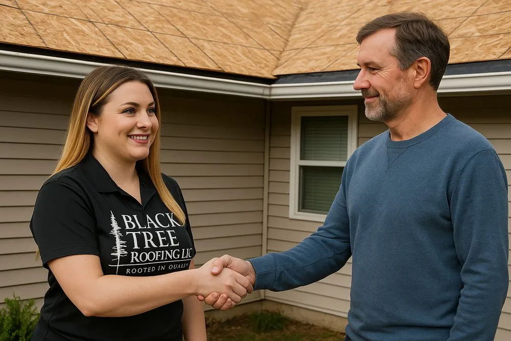 Slide of Black Tree Roofing