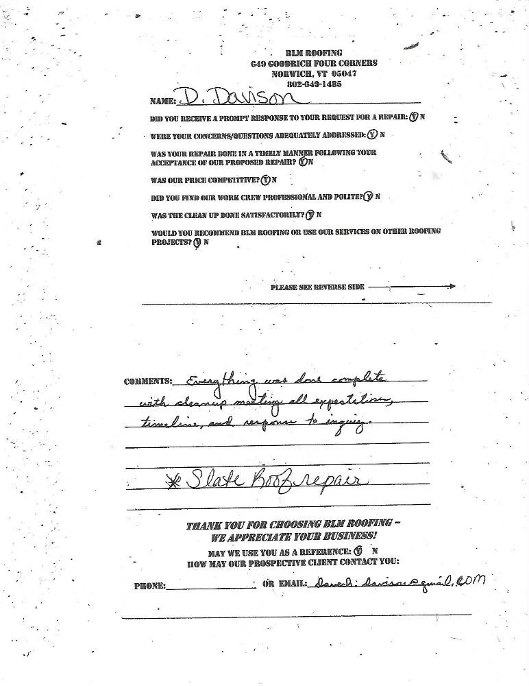 Slide of BLM Roofing