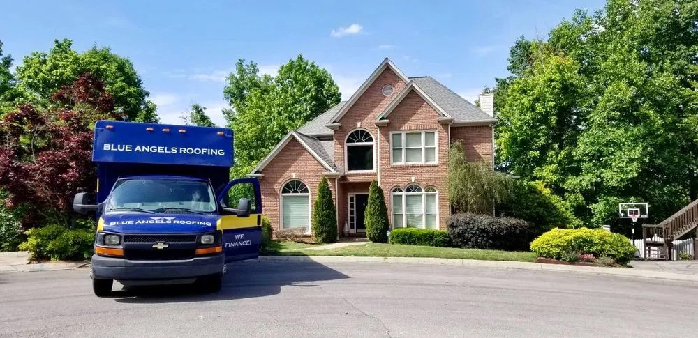 Slide of Blue Angels Roofing