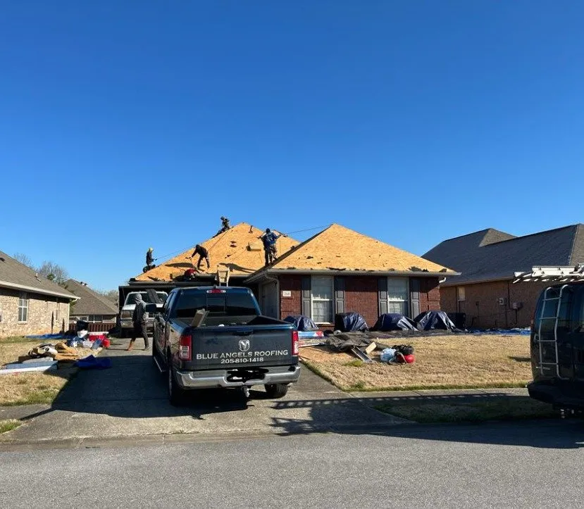 Slide of Blue Angels Roofing