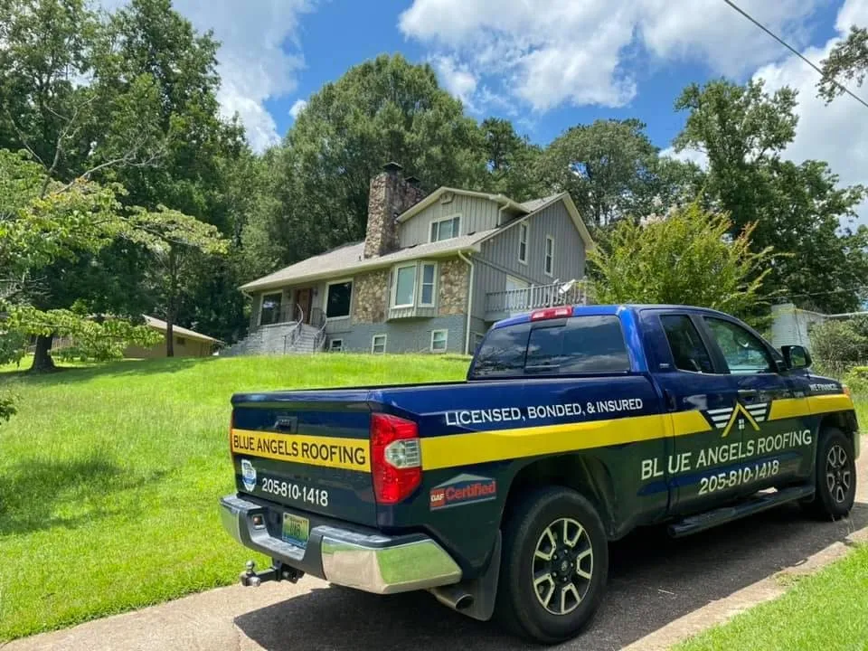 Slide of Blue Angels Roofing
