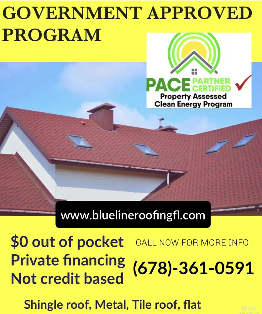 Slide of Blue Line Roofing