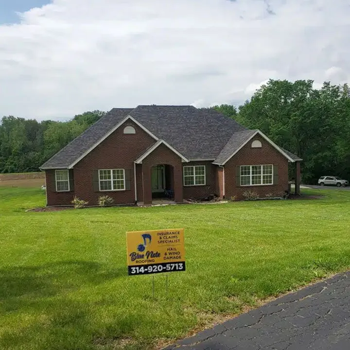 Trusted roof leak repair after storm damage in St. Louis, MO by Blue Note Roofing