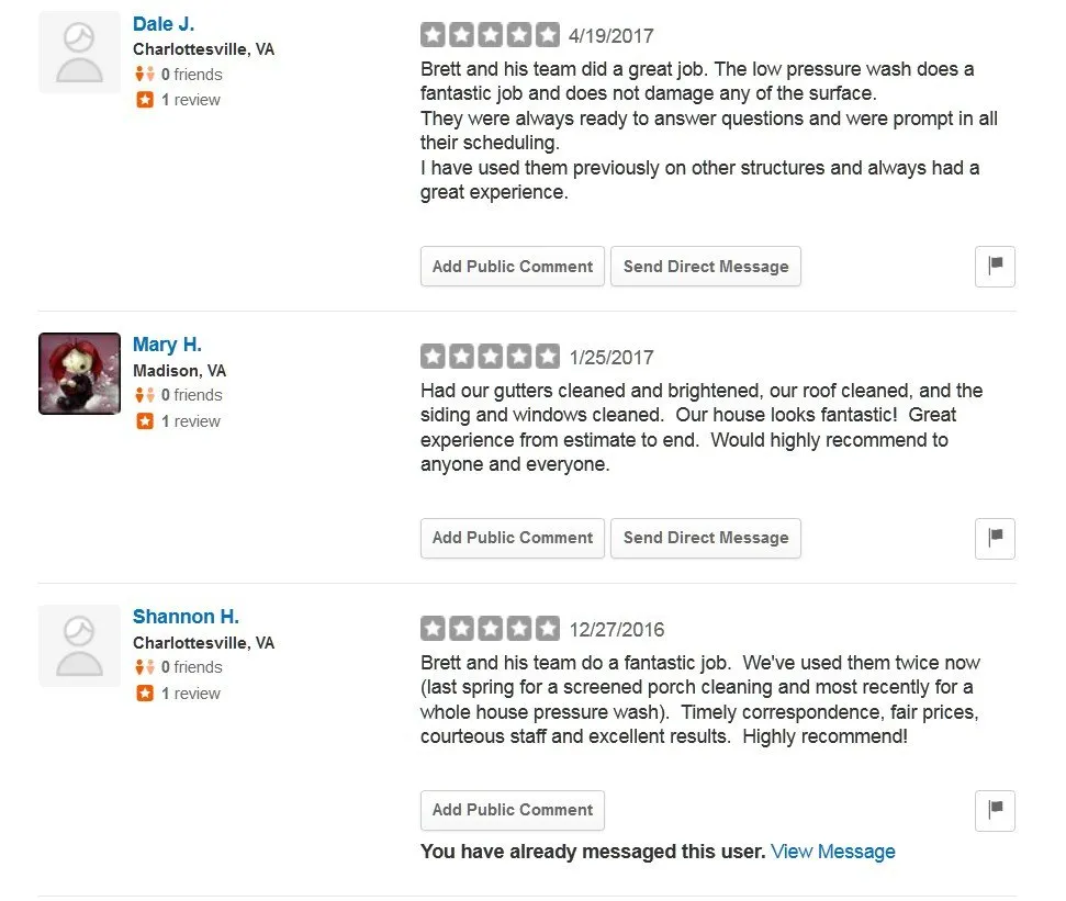 Slide of Blue Ridge Exterior Cleaning