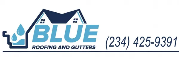 Blue Roofing and Gutters Logo