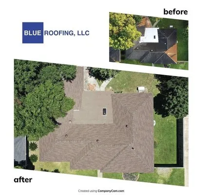 Blue Roofing Logo