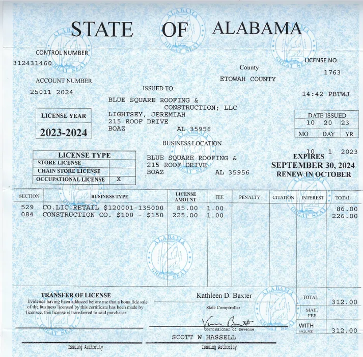 Slide of Blue Square Roofing & Construction