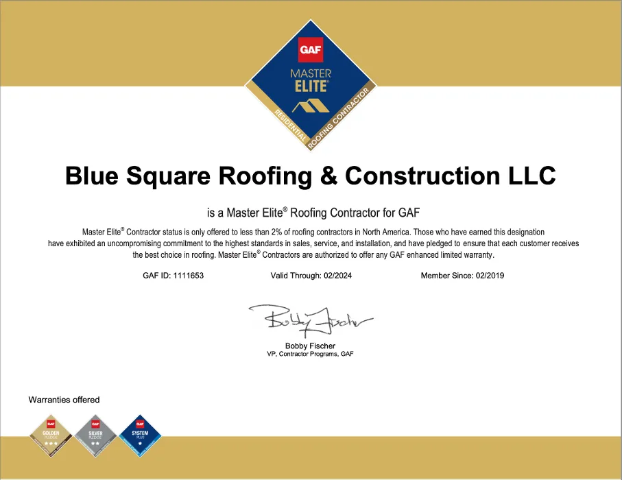 Slide of Blue Square Roofing & Construction