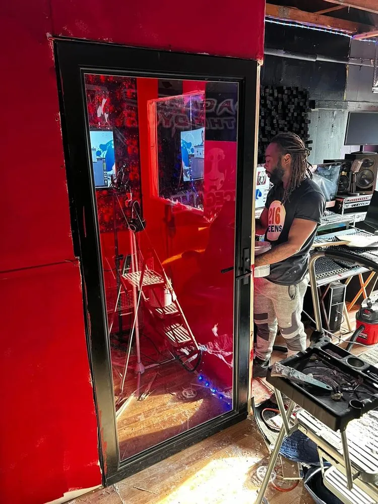 Slide of blue strip roofing and restoration