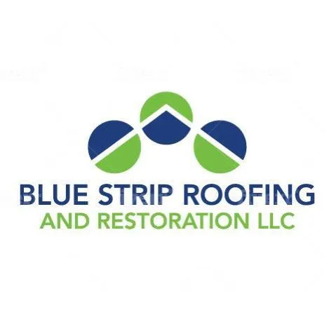 Slide of blue strip roofing and restoration