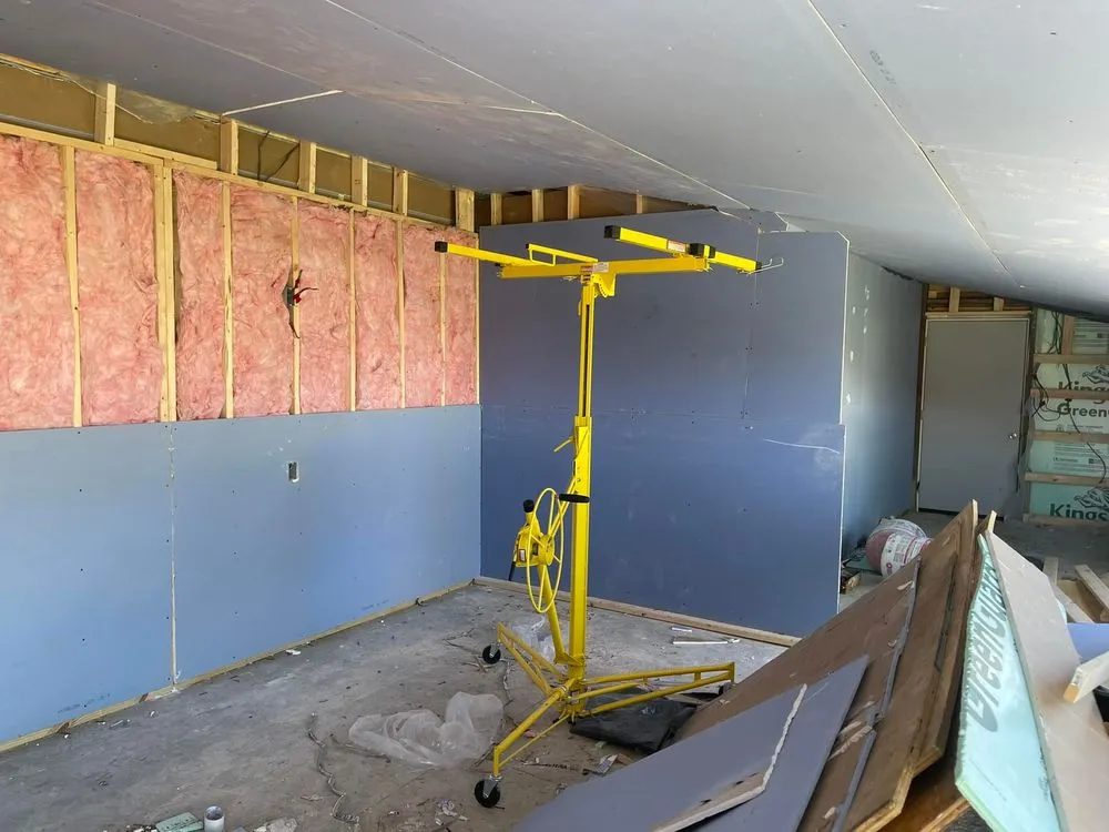 Slide of blue strip roofing and restoration