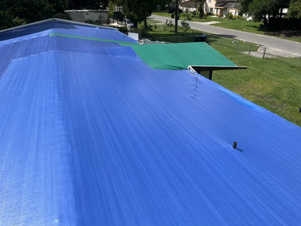 Slide of Blue Tarp Express