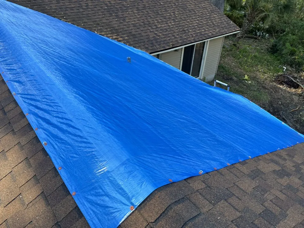 Slide of Blue Tarp Express