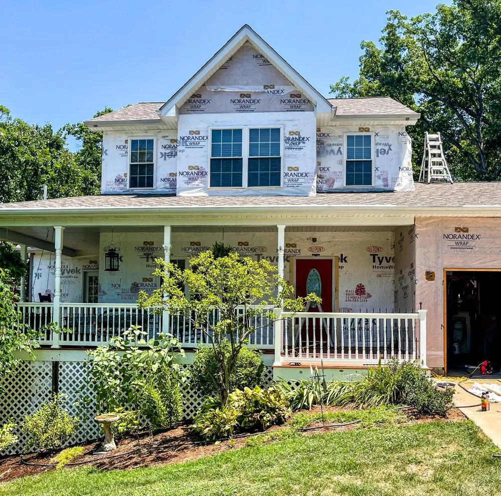 Licensed roof leak repair after storm damage in St. Peters, MO by Bluebird Construction