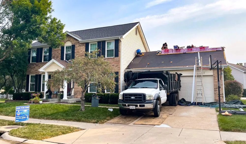Licensed roof replacement near you in St. Peters, MO by Bluebird Construction