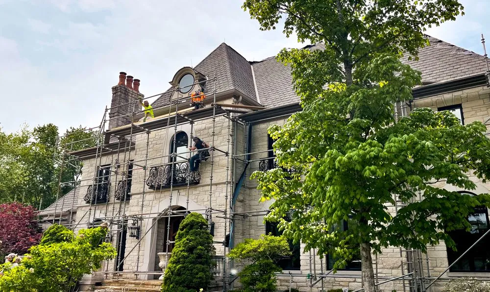 Emergency roof replacement after storm damage in St. Peters, MO by Bluebird Construction