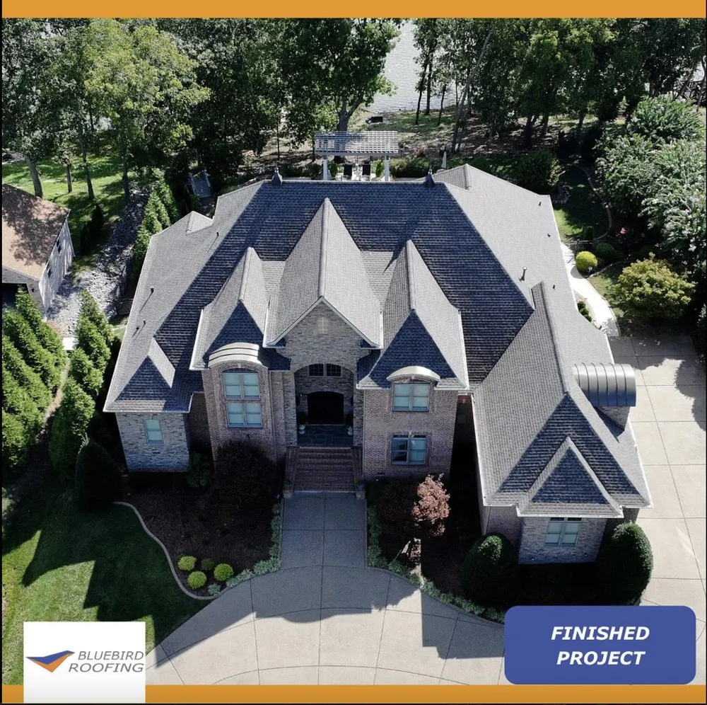 Slide of Bluebird Roofing