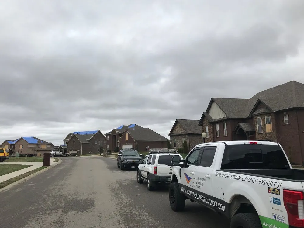 Slide of Bluebird Roofing