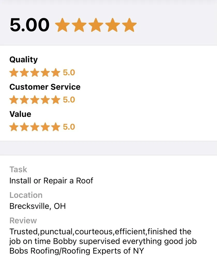 Slide of Bobs roofing