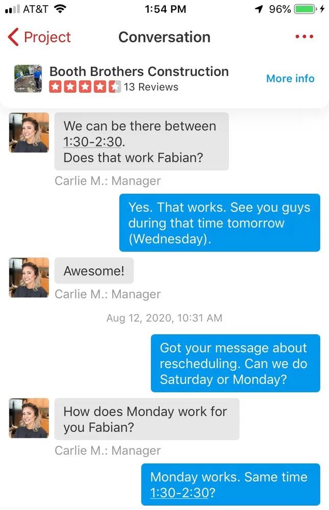 Slide of Booth Brothers Construction