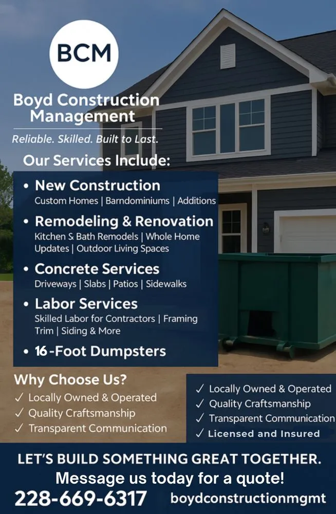 Slide of Boyd Construction Management