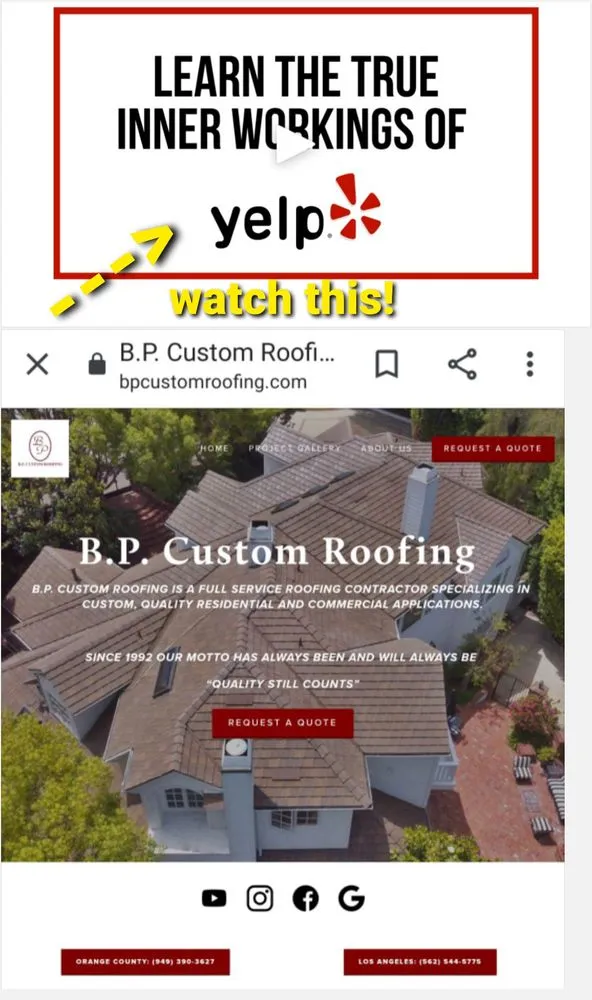 Slide of B.P. Custom Roofing