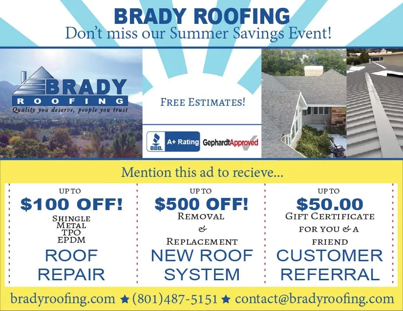 Slide of Brady Roofing