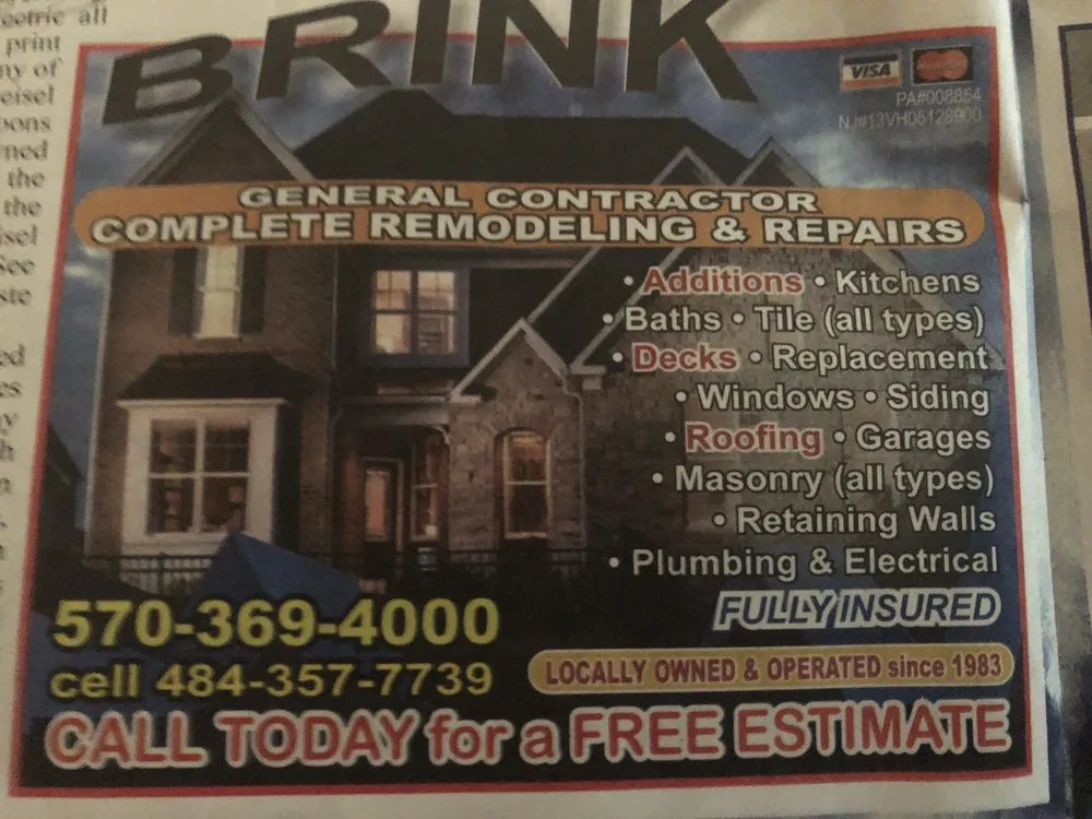 Expert flat roof repair experts serving Saylorsburg, PA - BRINK General Contractor