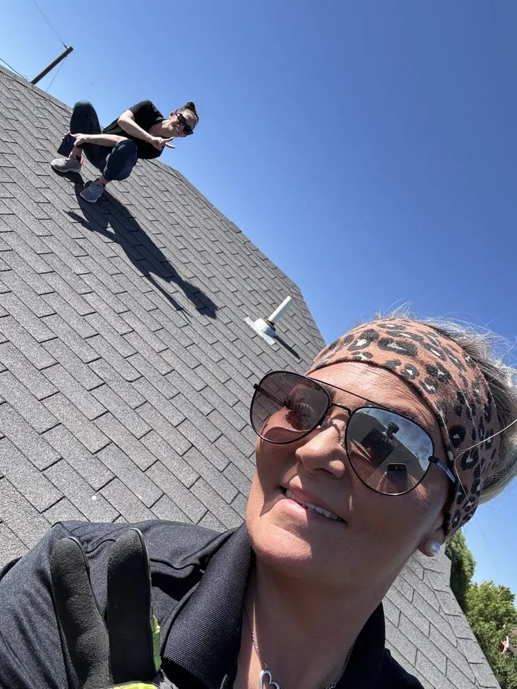 Slide of Brittany with Priority Roofing